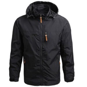 Black Tactical Outdoor Waterproof Jackets Weather-Ready Wear