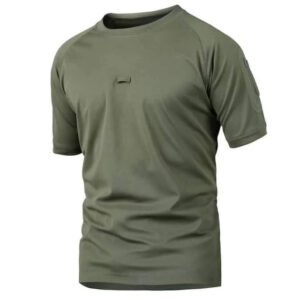 Round Neck Outdoor T-Shirt – Rugged Casual Tactical Wear - Green