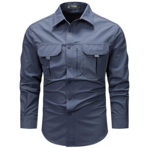 Spandex Long Sleeved Shirt Double Zip Outdoor Shirt