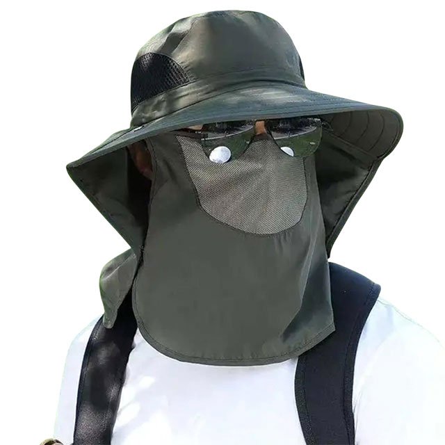 UV Detachable Neck Flap Protection Hat Outdoor Sun Hat