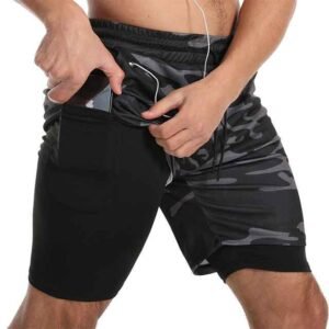 Men’s quick-dry tactical 2-in-1 gym shorts compression workout wear at Fitty Tacticals