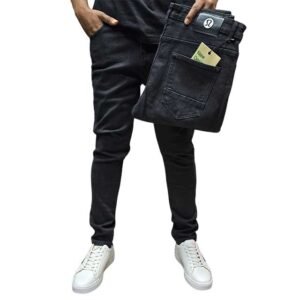 Outdoor Black Plain Jeans – Rugged Everyday Denim